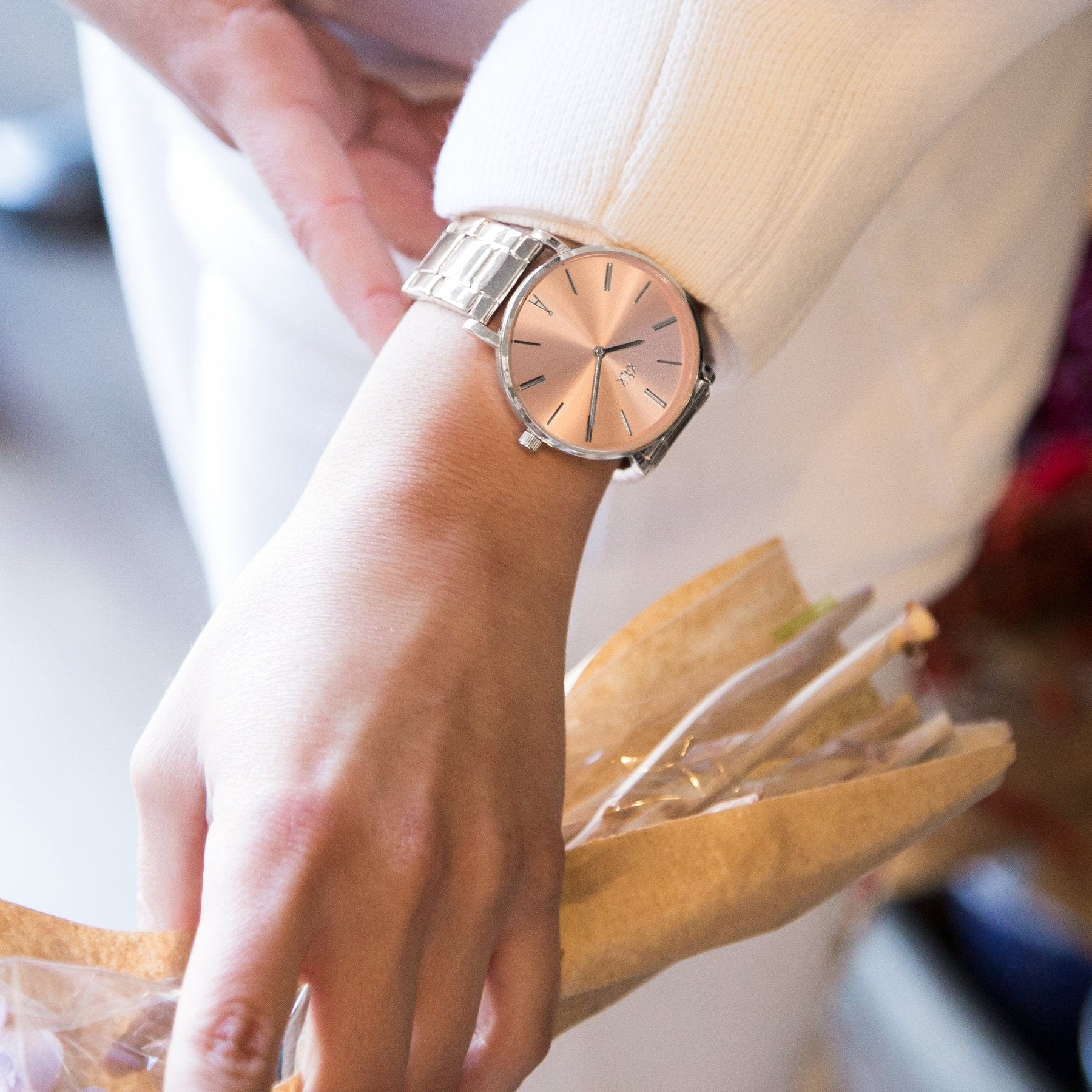 Classy Silver / Light Pink Watch