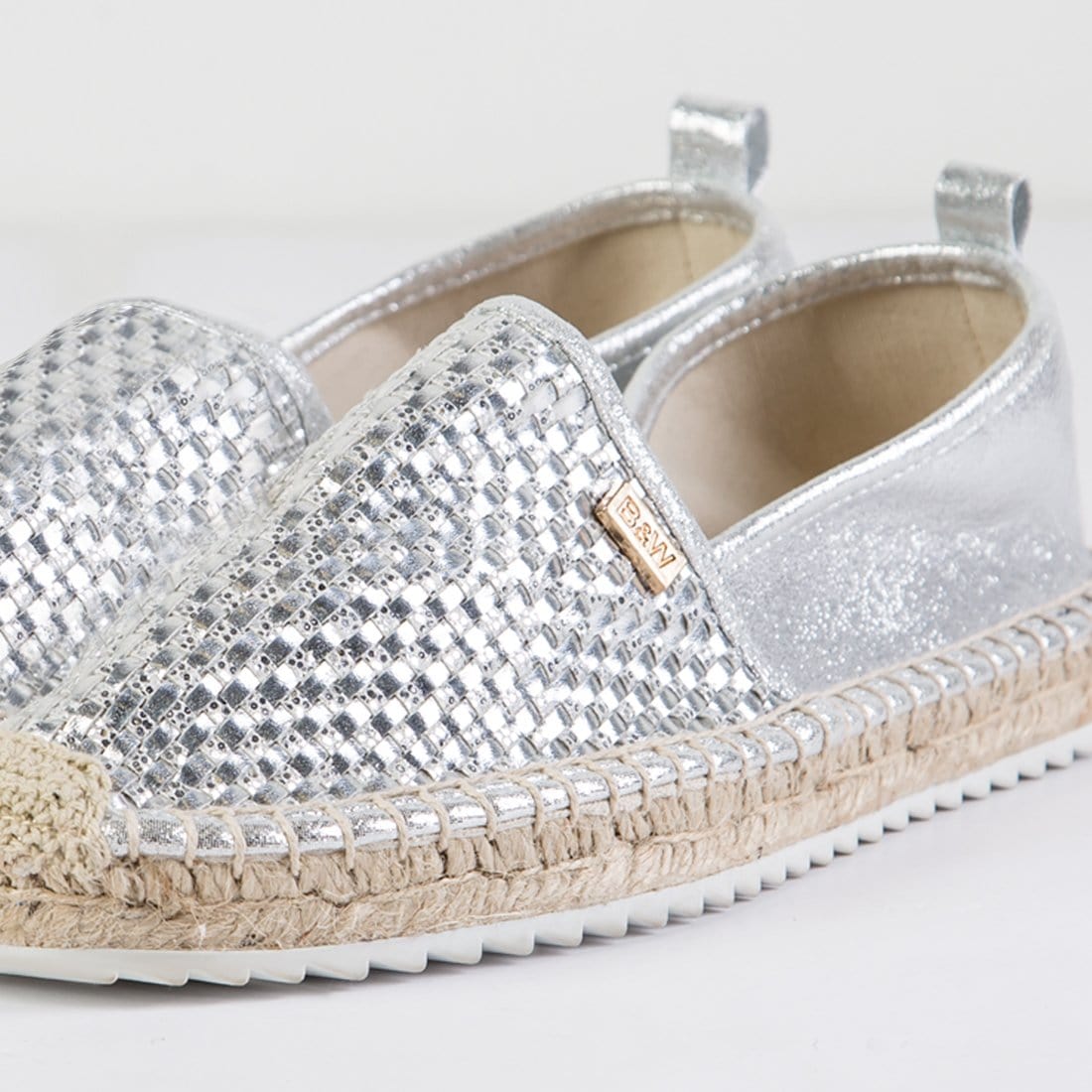 Espadrilles Creta Silver Braid