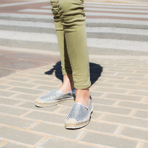 Espadrilles Creta Silver Braid