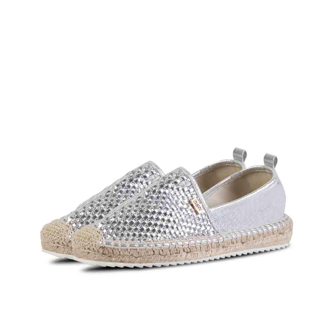 Espadrilles Creta Silver Braid