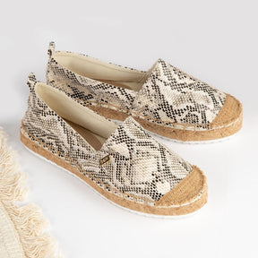 Espadrilles Creta Snake Beige