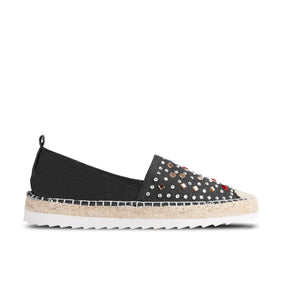 Espadrilles Kea Black Strass