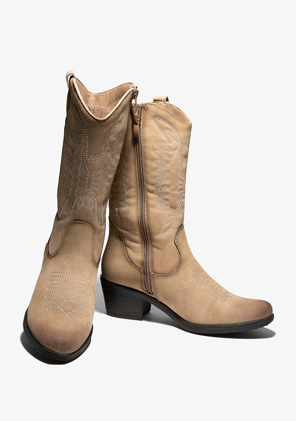 Sand Cowboy Boots Nobuck