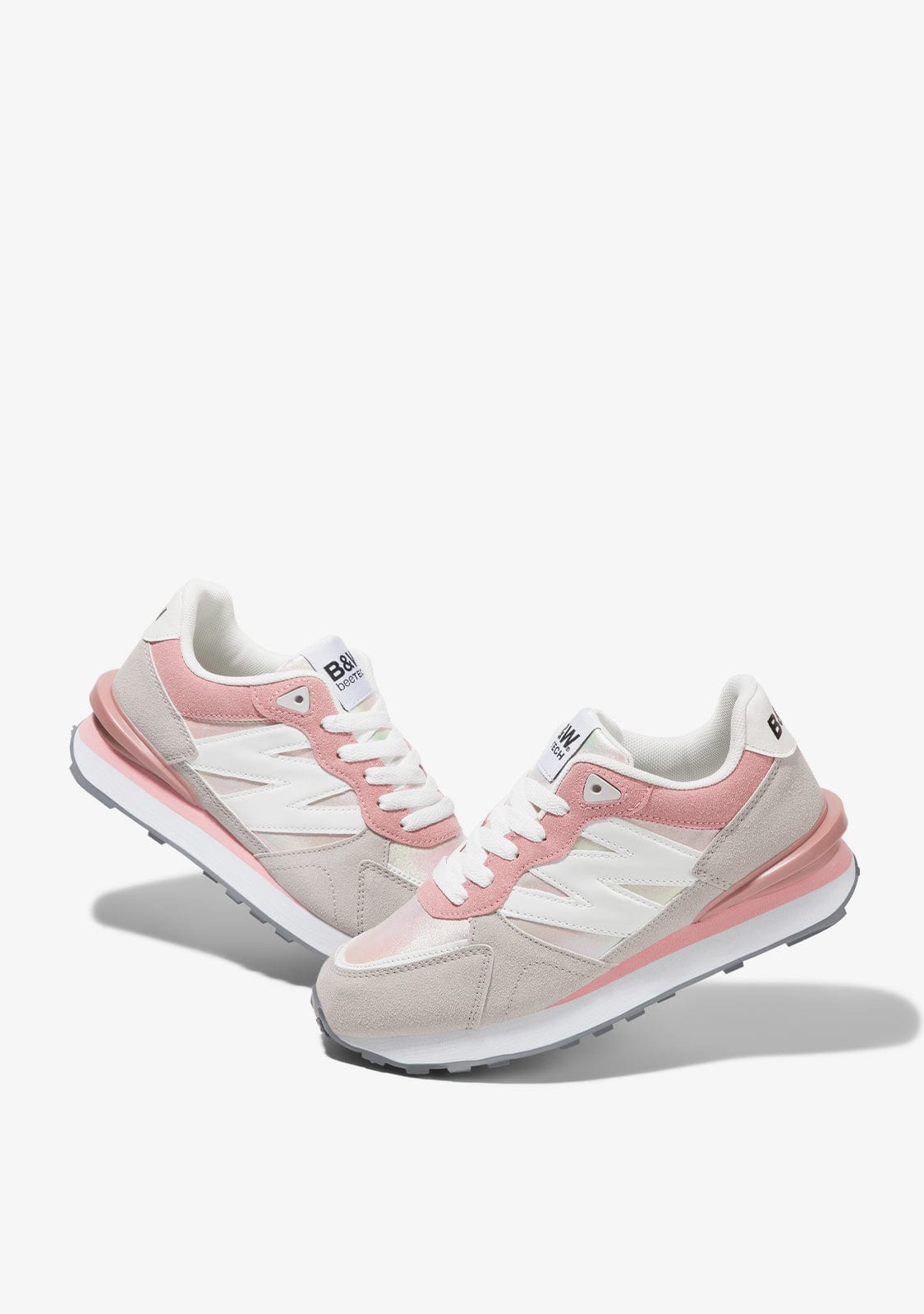 Grey/Pink Colorful Sneakers