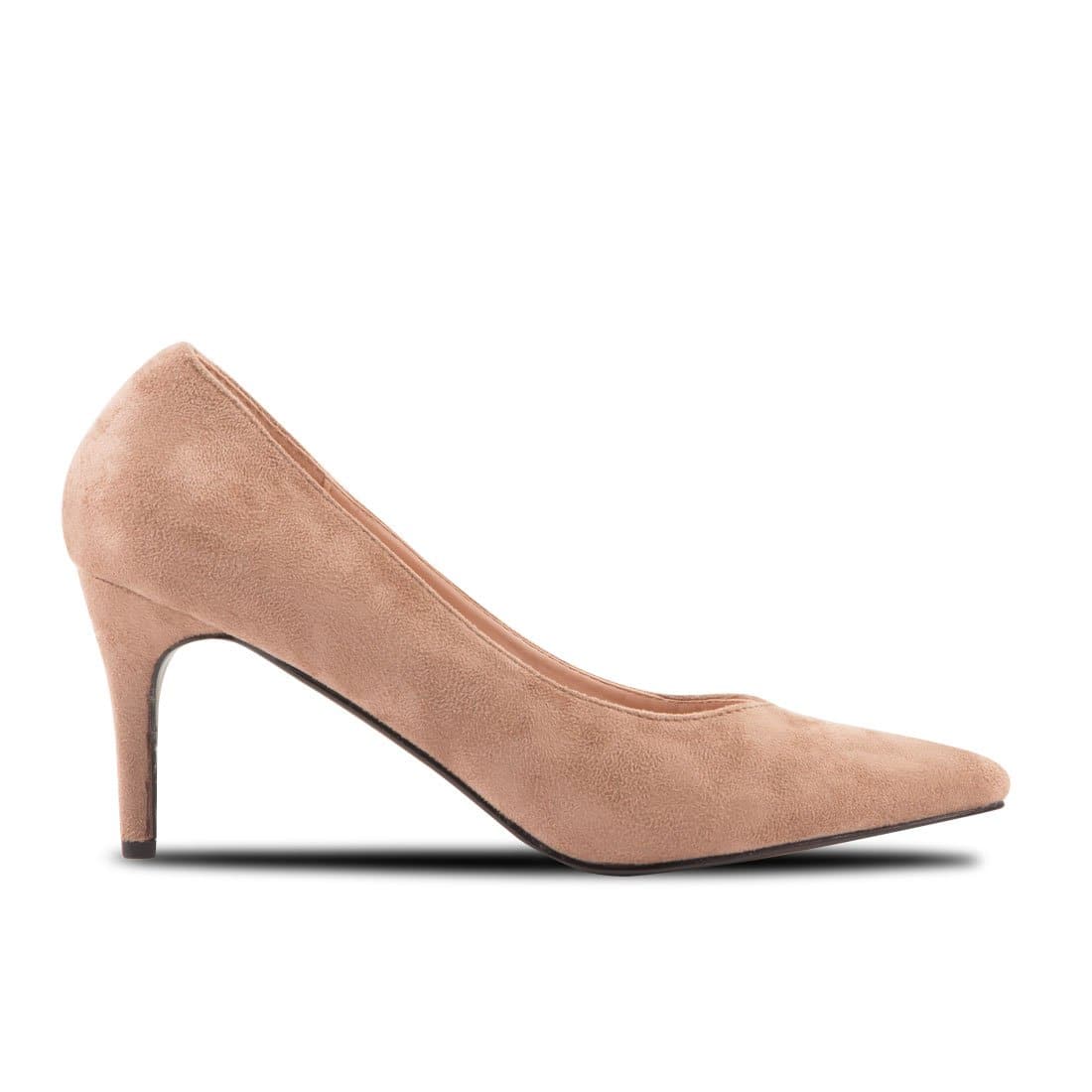 Heel Shoes Lina Beige Suede