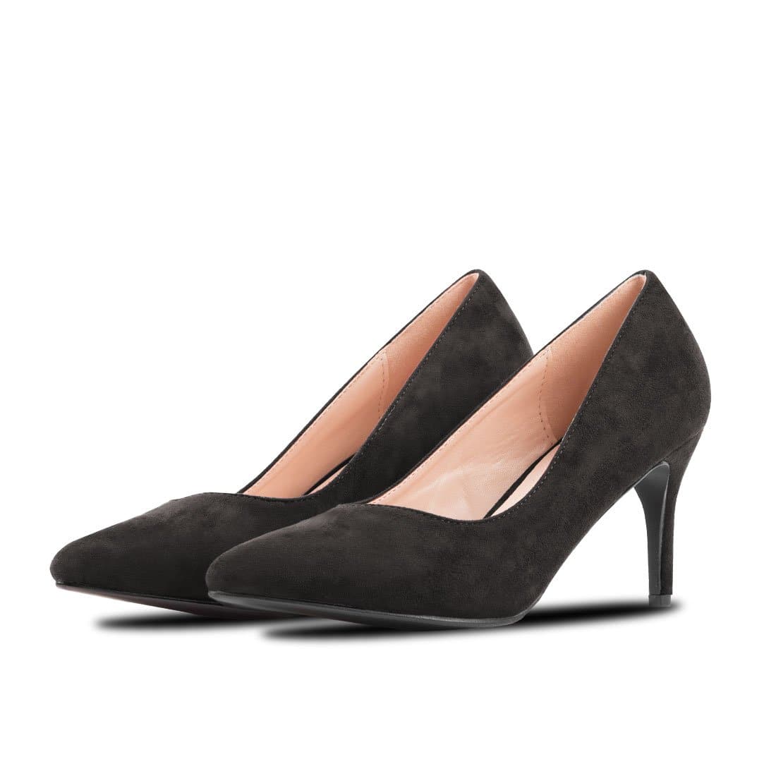 Heel Shoes Lina Black Suede