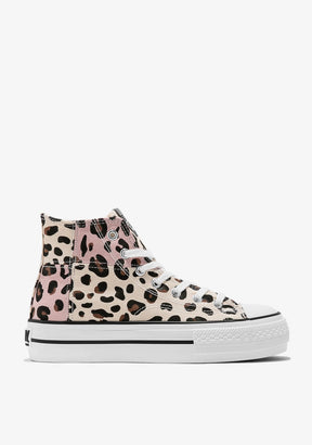 Leo Patchwork Hi-Top Sneakers