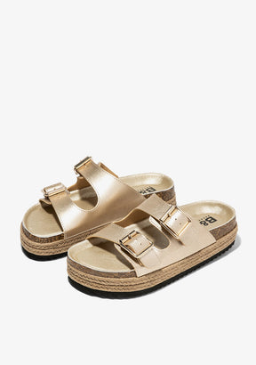 Light Gold Platform Sandals
