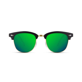 Malaca Matte Black Gold / Green Sunglasses