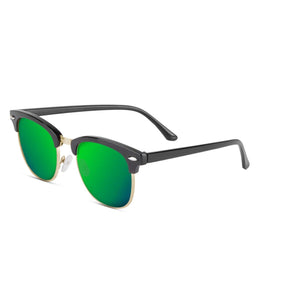 Malaca Matte Black Gold / Green Sunglasses