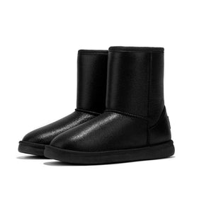 Metallic Black Bow Australian Boots