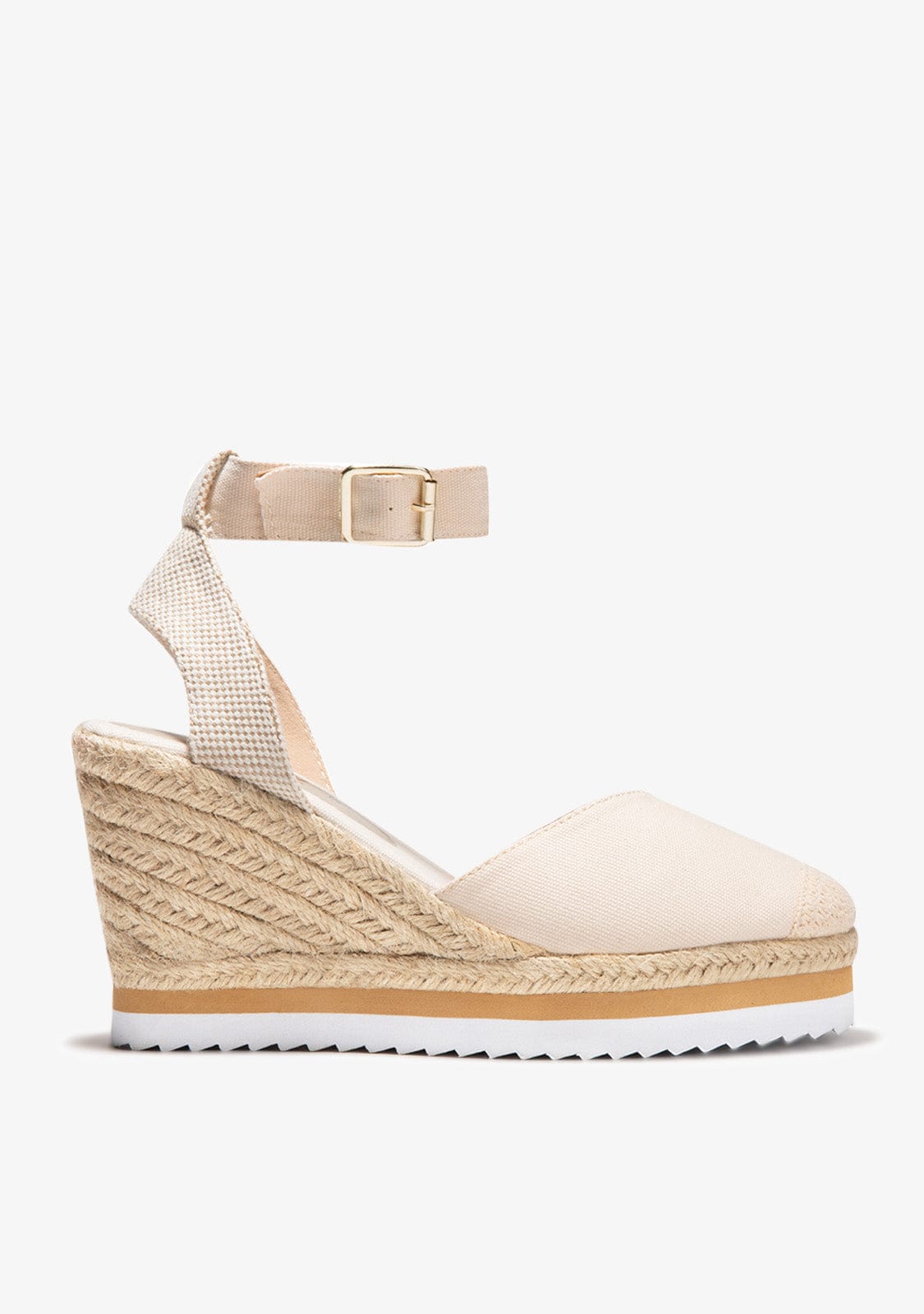 Off White Wedge Espadrilles