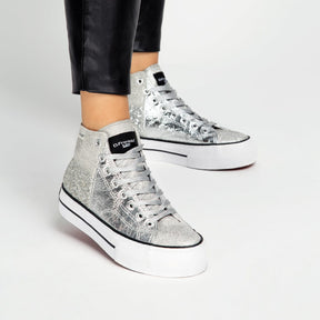 One Way Patchwork Silver Moon