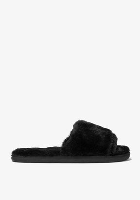 Open Toe Black Home Slipper