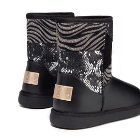 Patchwork Black Bow Australian Boots