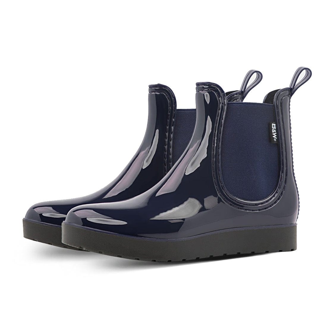 Rain Booties Woman Navy Elastic