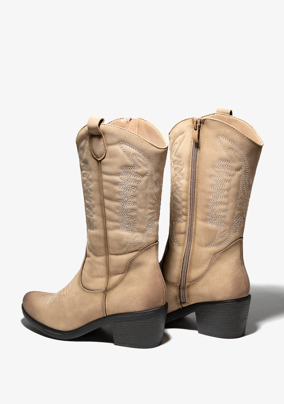 Sand Cowboy Boots Nobuck