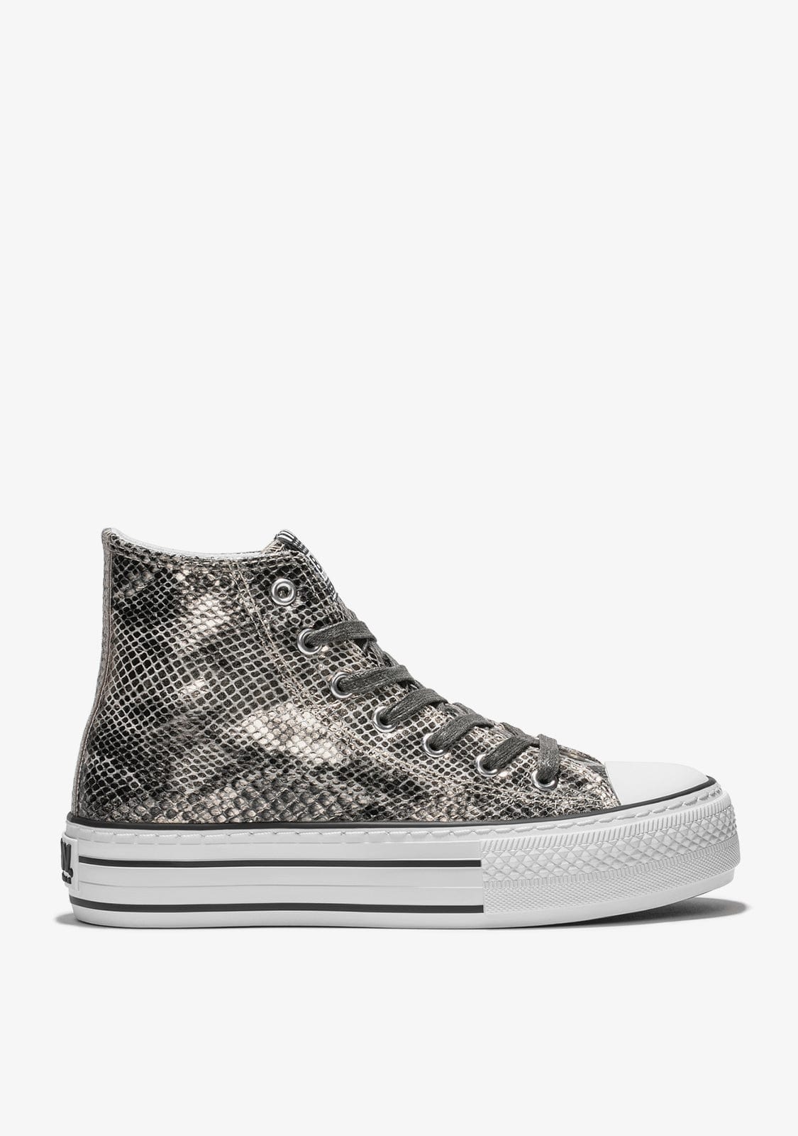 Snake Platform Hi-Top Sneakers