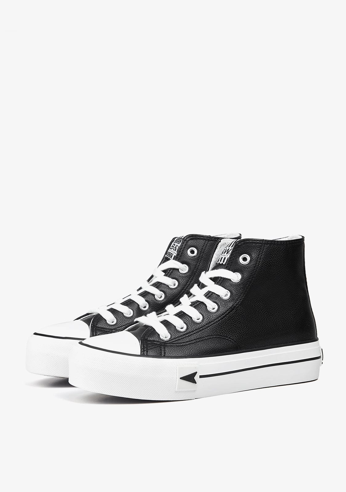 Sneakers Bay High Top Platform Black Nappa