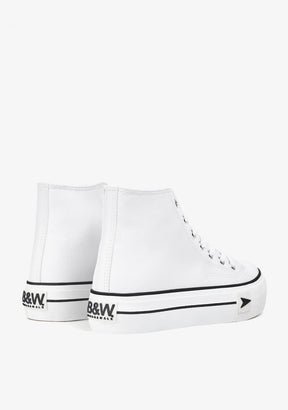 Sneakers Bay High Top Platform White Nappa