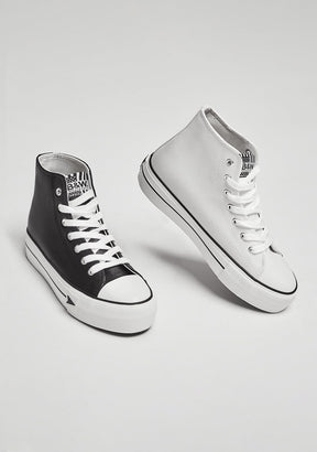Sneakers Bay High Top Platform White Nappa