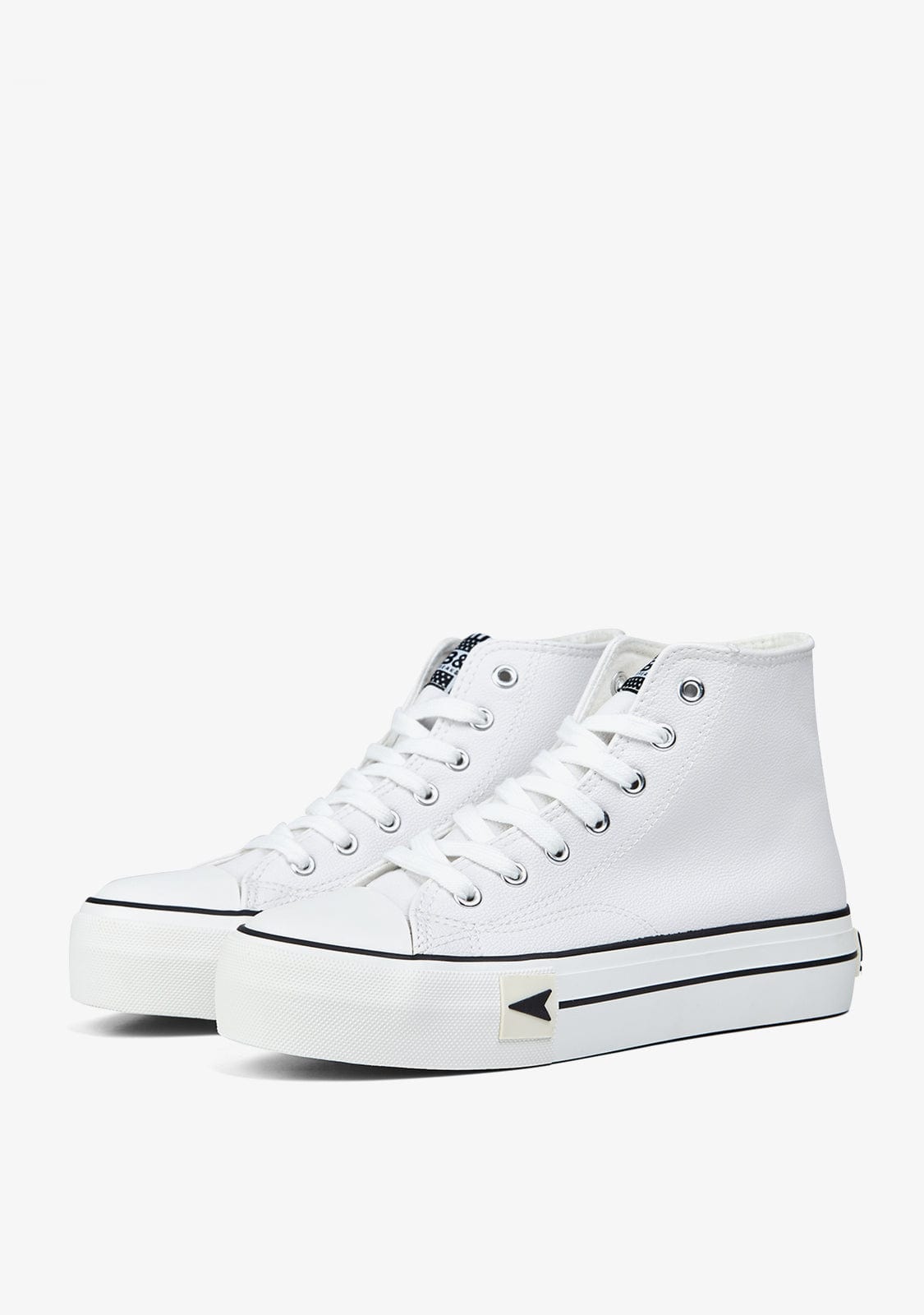 Sneakers Bay High Top Platform White Nappa