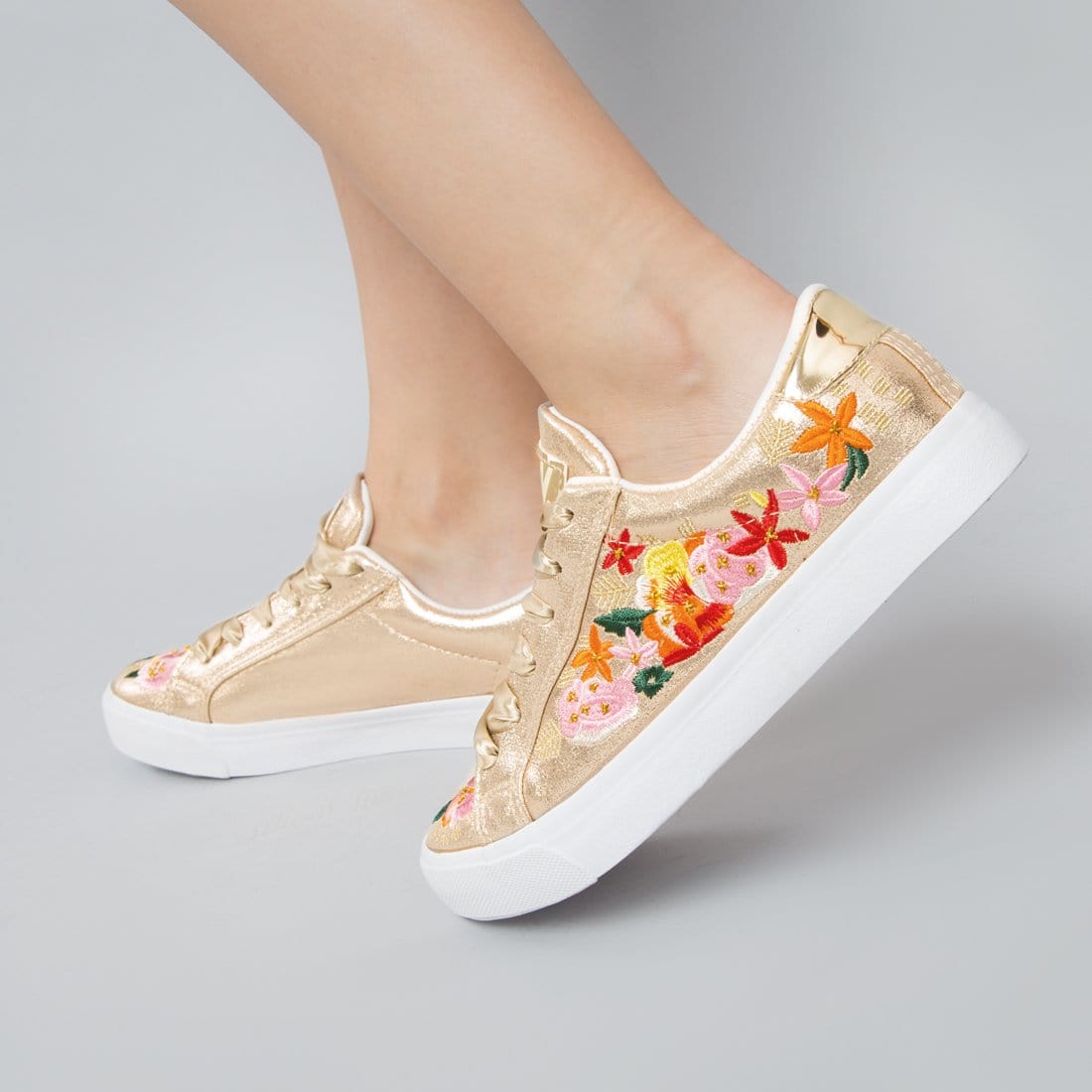 Sneakers Bloom Embroidery Platinum