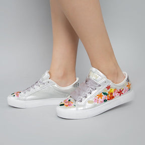 Sneakers Bloom Embroidery Silver