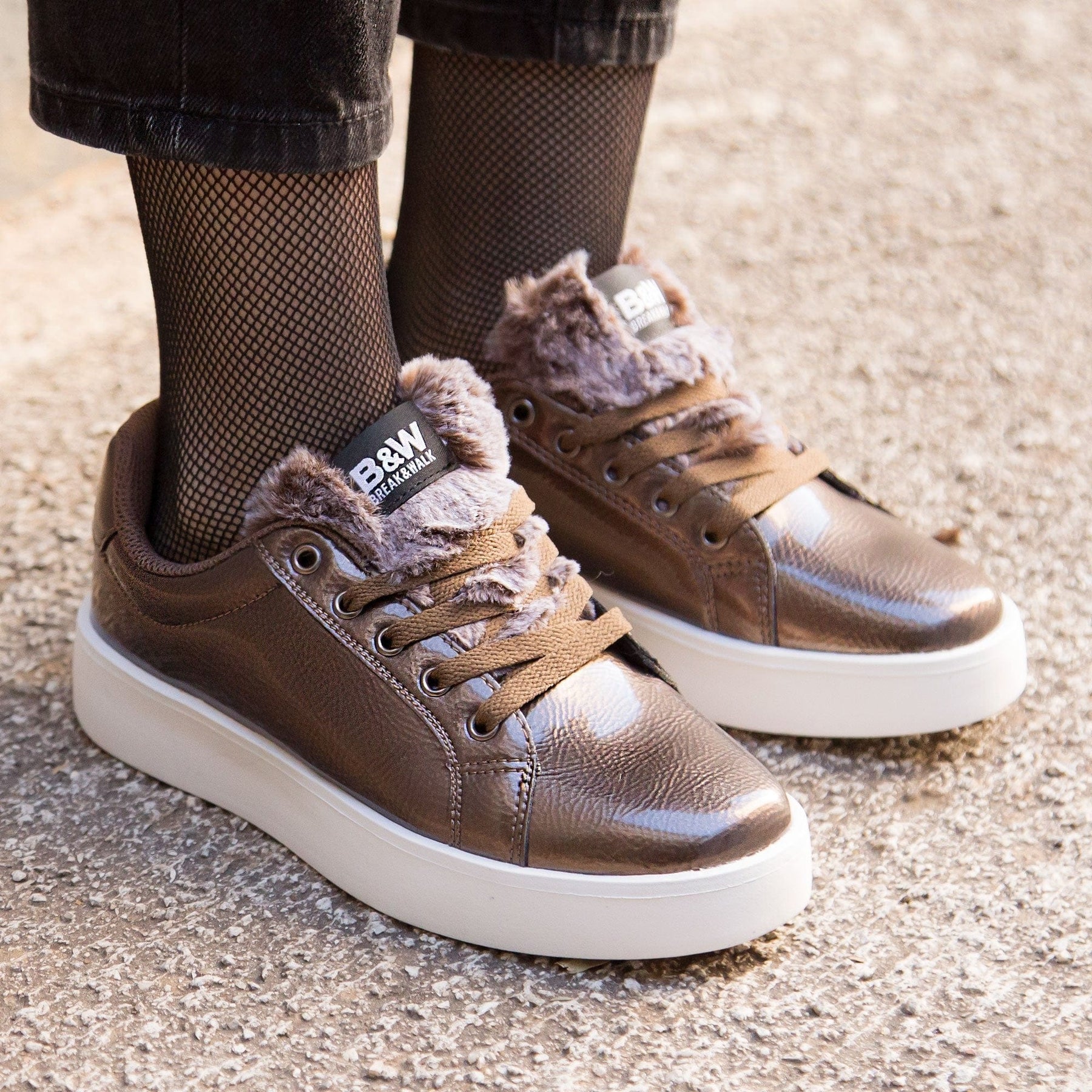 Sneakers Damsel Patent Leather Bronze