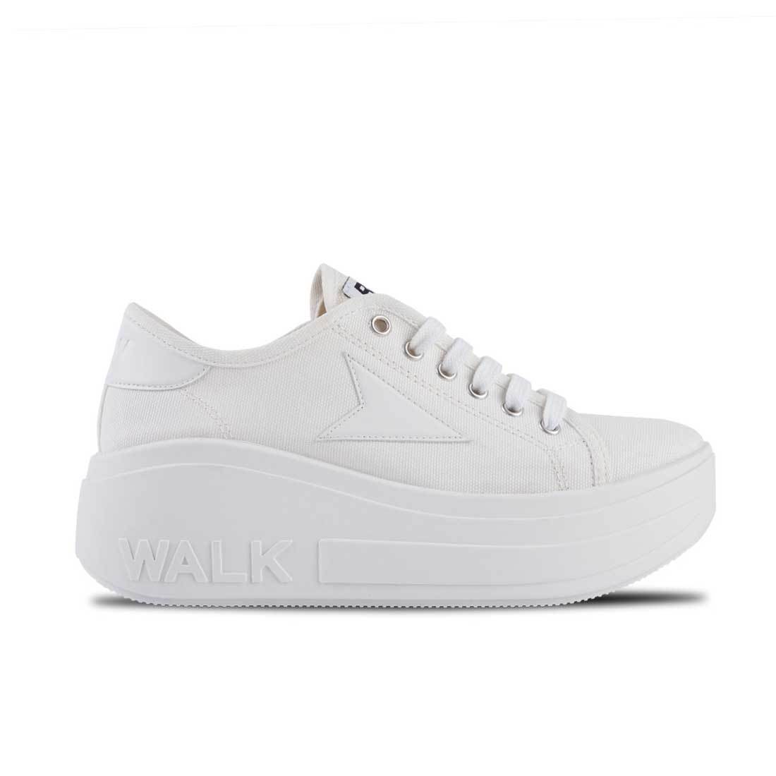 Sneakers Wicker Platform White