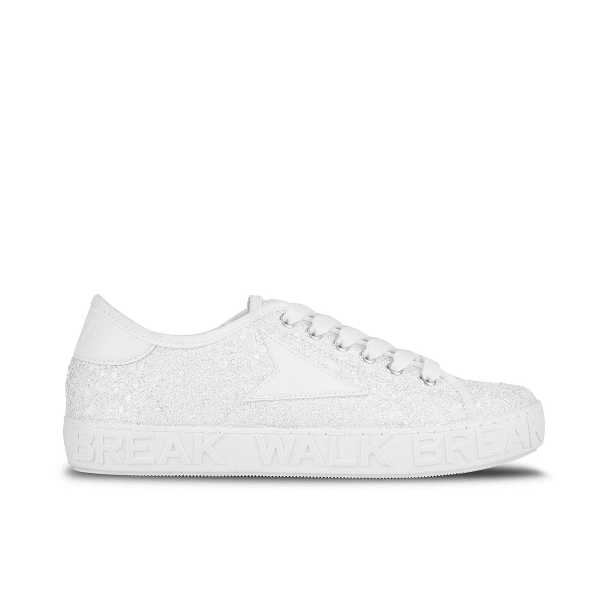 Sneakers Wicker White Glitter