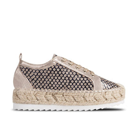 Sporty Espadrilles Kea Black Sequins