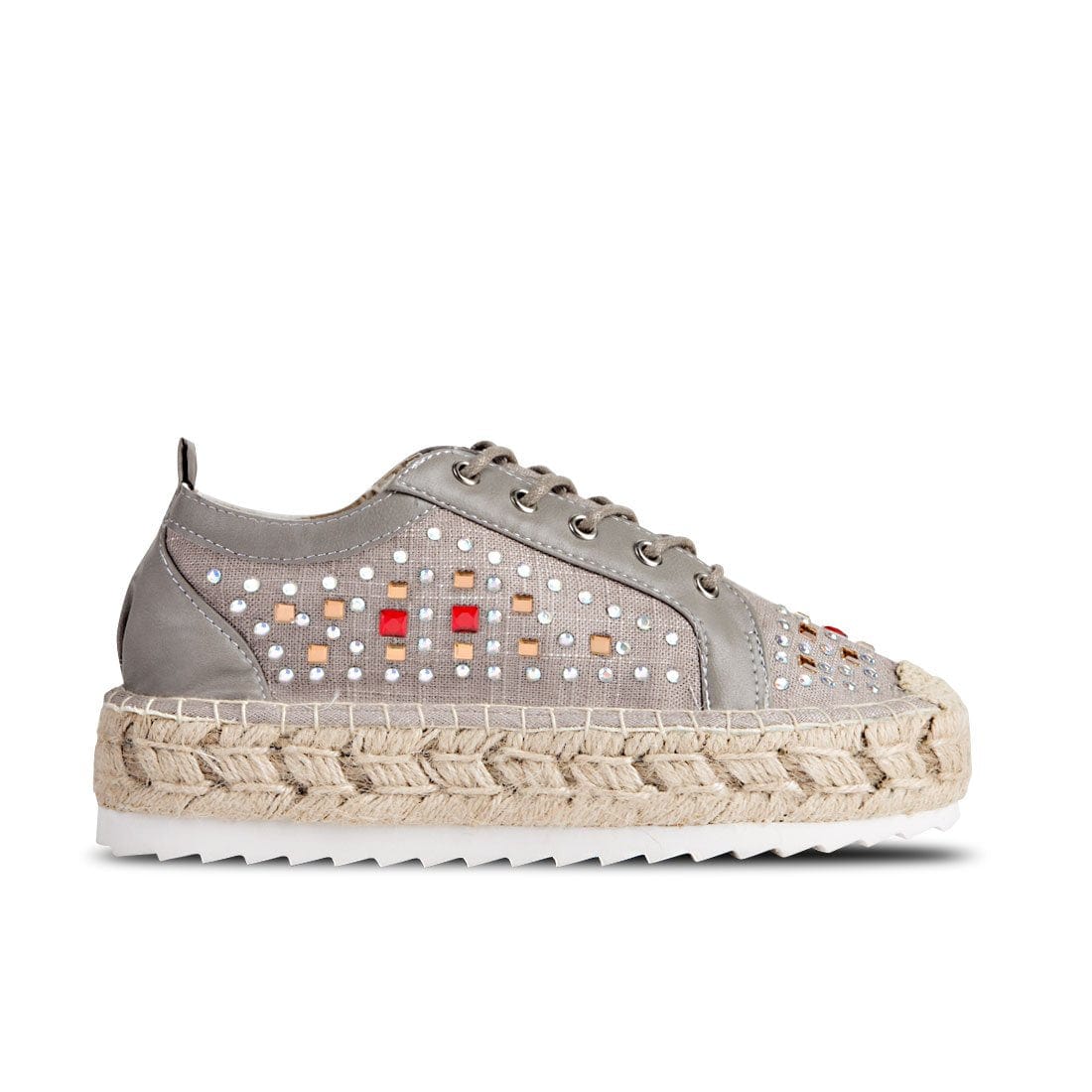 Sporty Espadrilles Kea Grey Strass