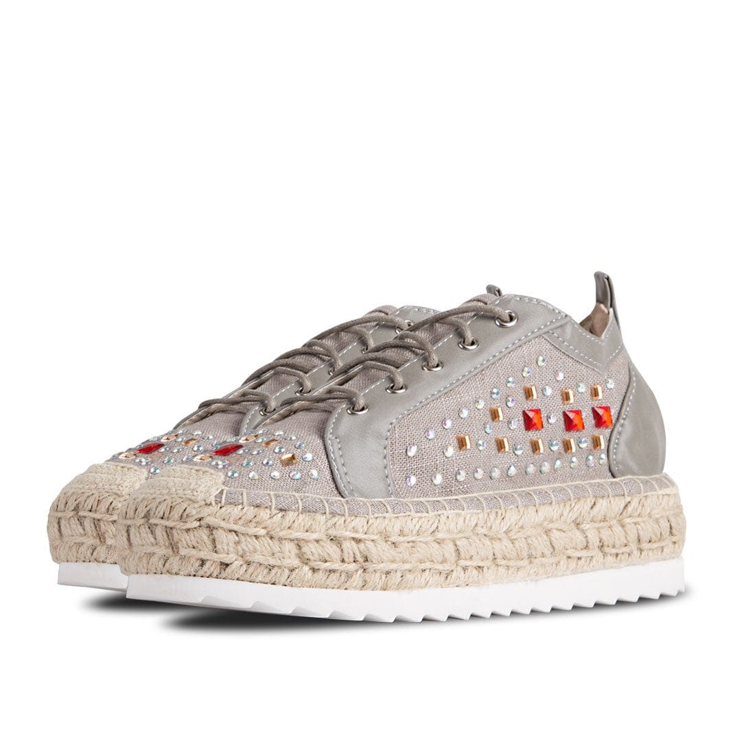 Sporty Espadrilles Kea Grey Strass