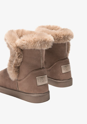 Taupe Fur Australian Boots Water Repellent