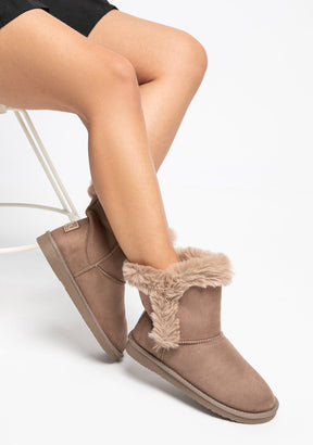 Taupe Fur Australian Boots Water Repellent