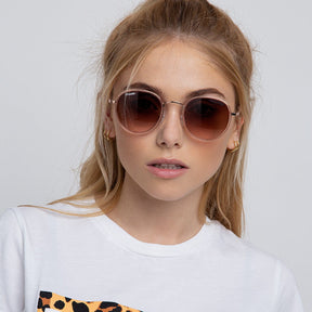 Walker Round Rose Gold / Grad Brown
