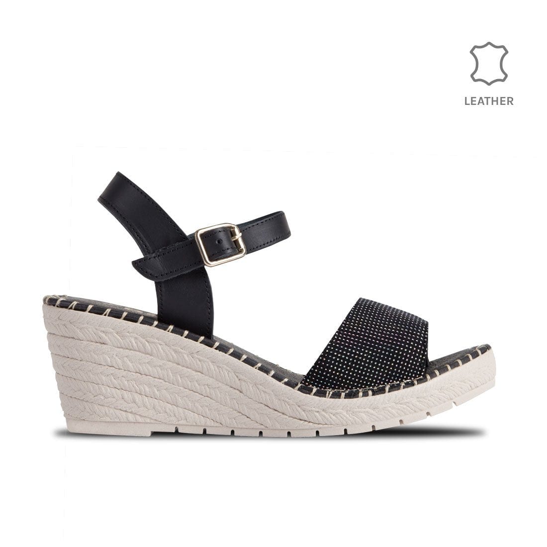 Wedge Gavi Black Dots Leather