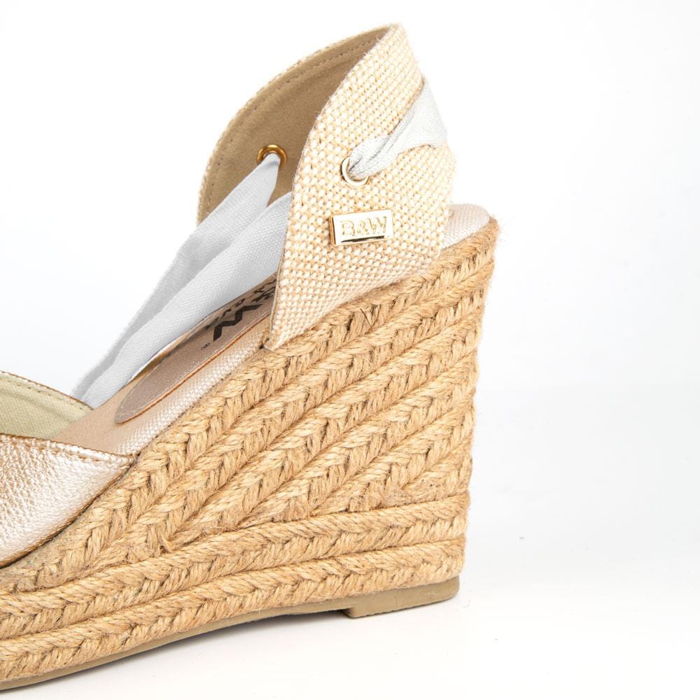 Wedge Shoe Espadrilles Capri Metal Gold