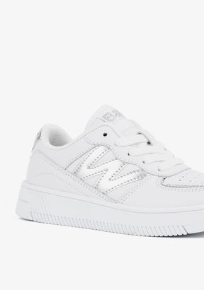 White Metallized Basic Sneakers