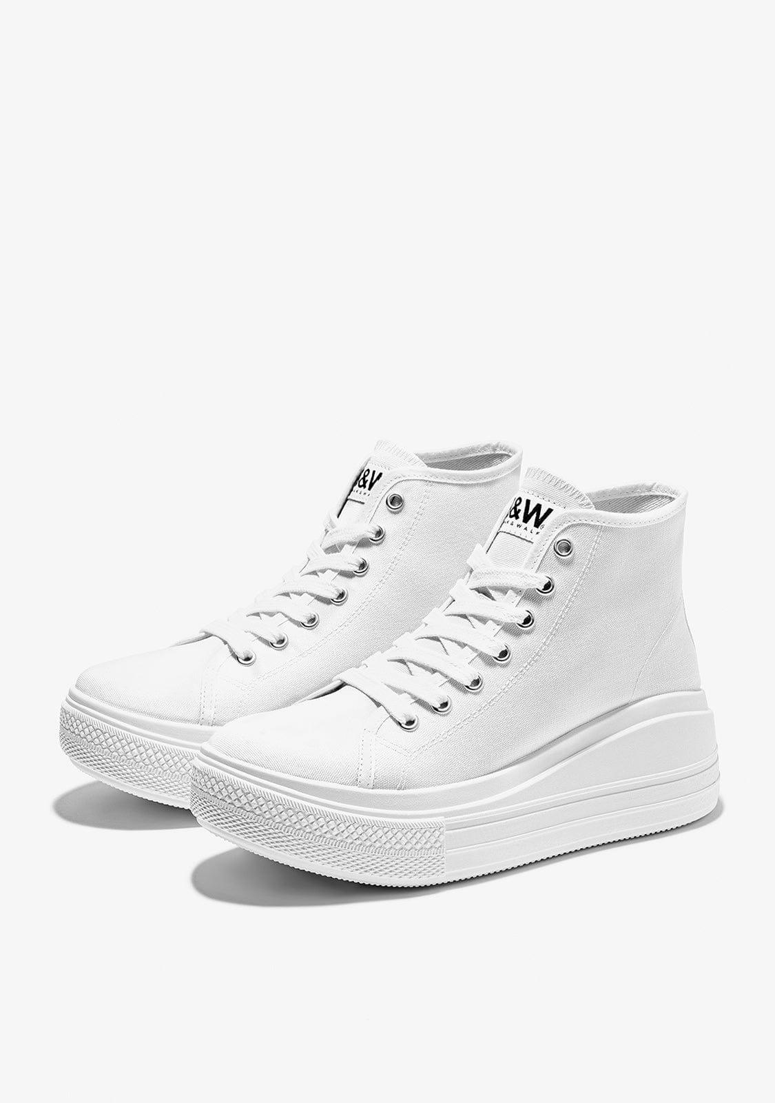 White Platform Rider Hi-Top Sneakers