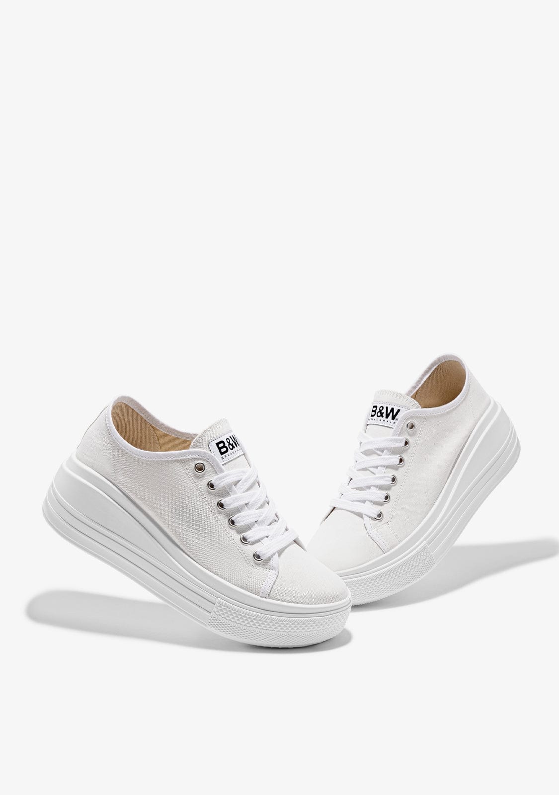 White Rider Platform Sneakers