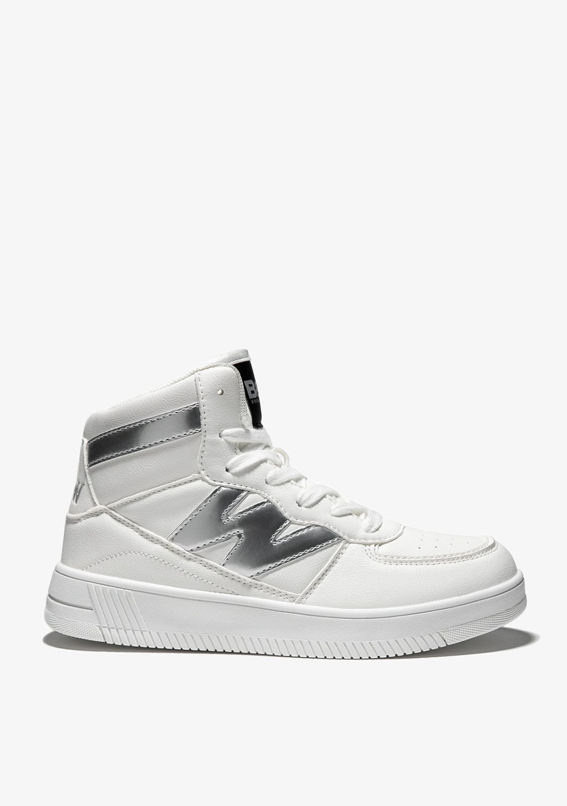 White Silver Hi-Top Sneakers Napa